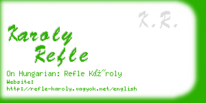 karoly refle business card